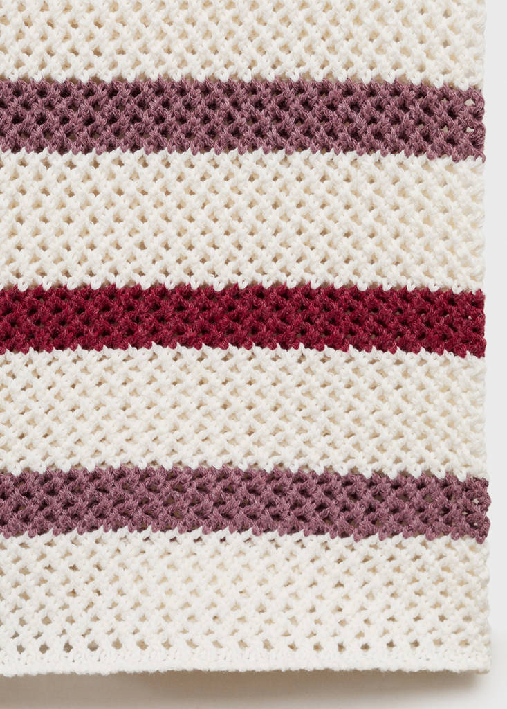 Striped openwork knit pants — Off White