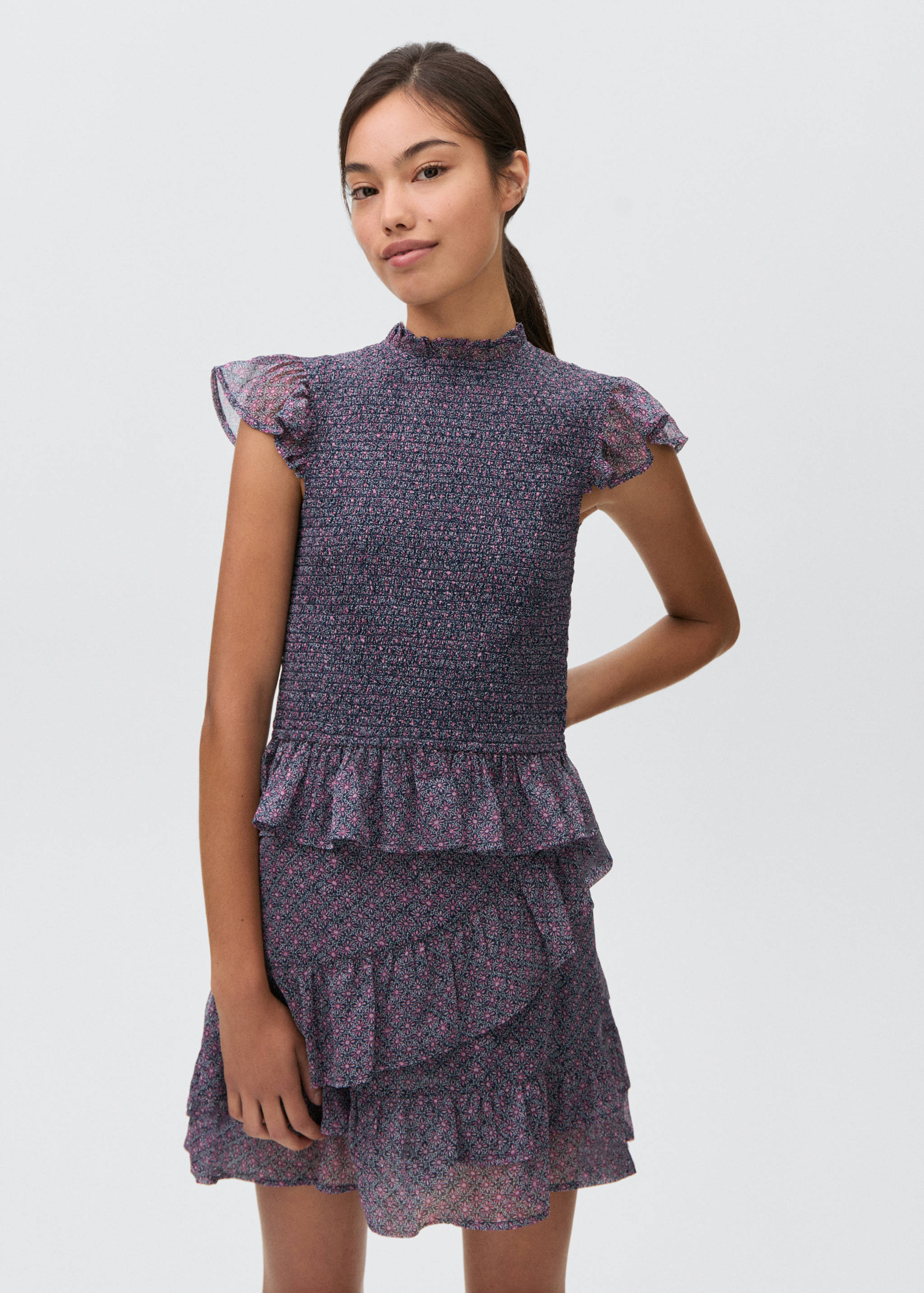 Printrock mit Rüschen - Mittlere Ansicht