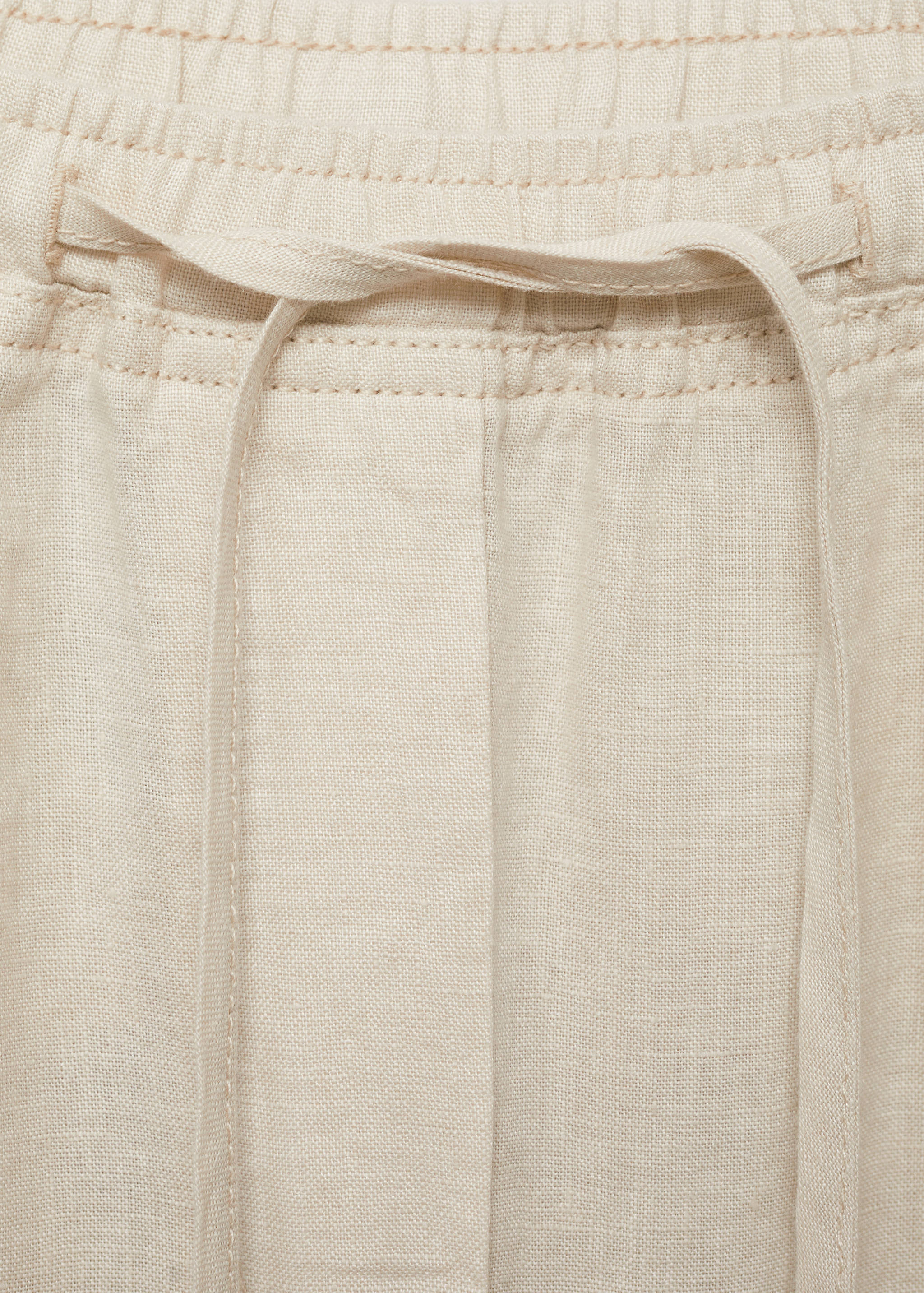 Straight linen-blend trousers - Details of the article 8