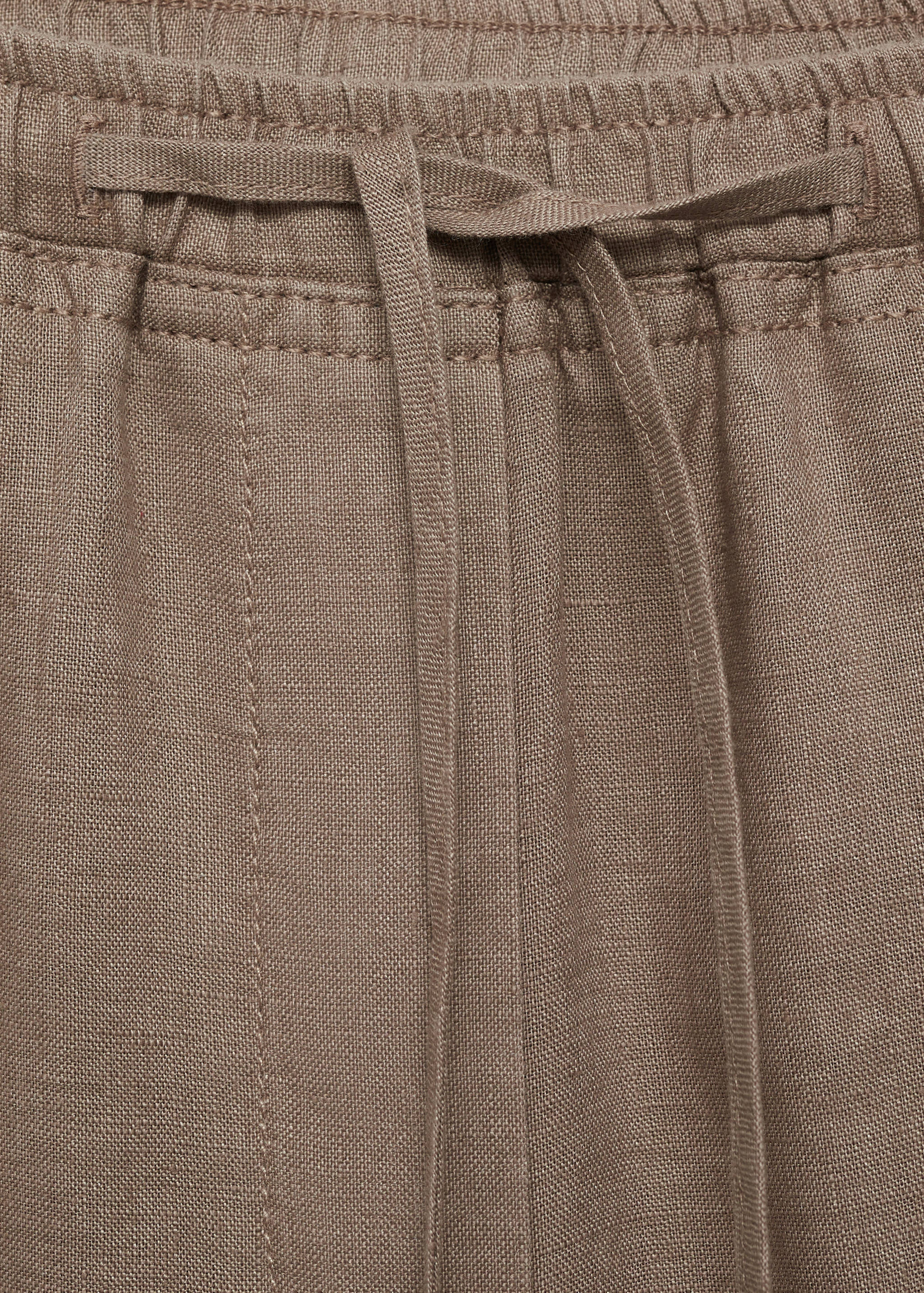 Straight linen-blend trousers - Details of the article 8