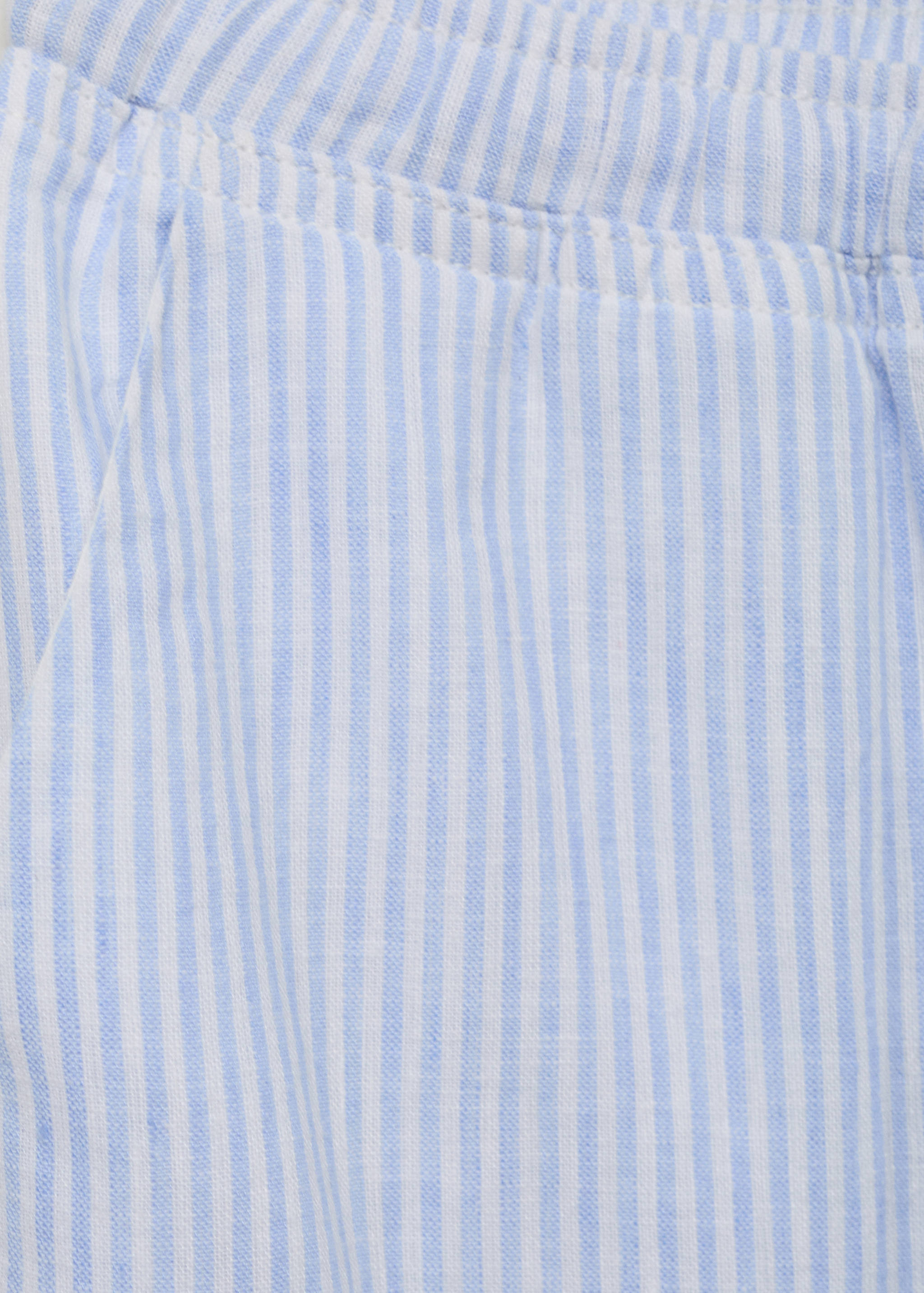Straight linen-blend trousers - Details of the article 0