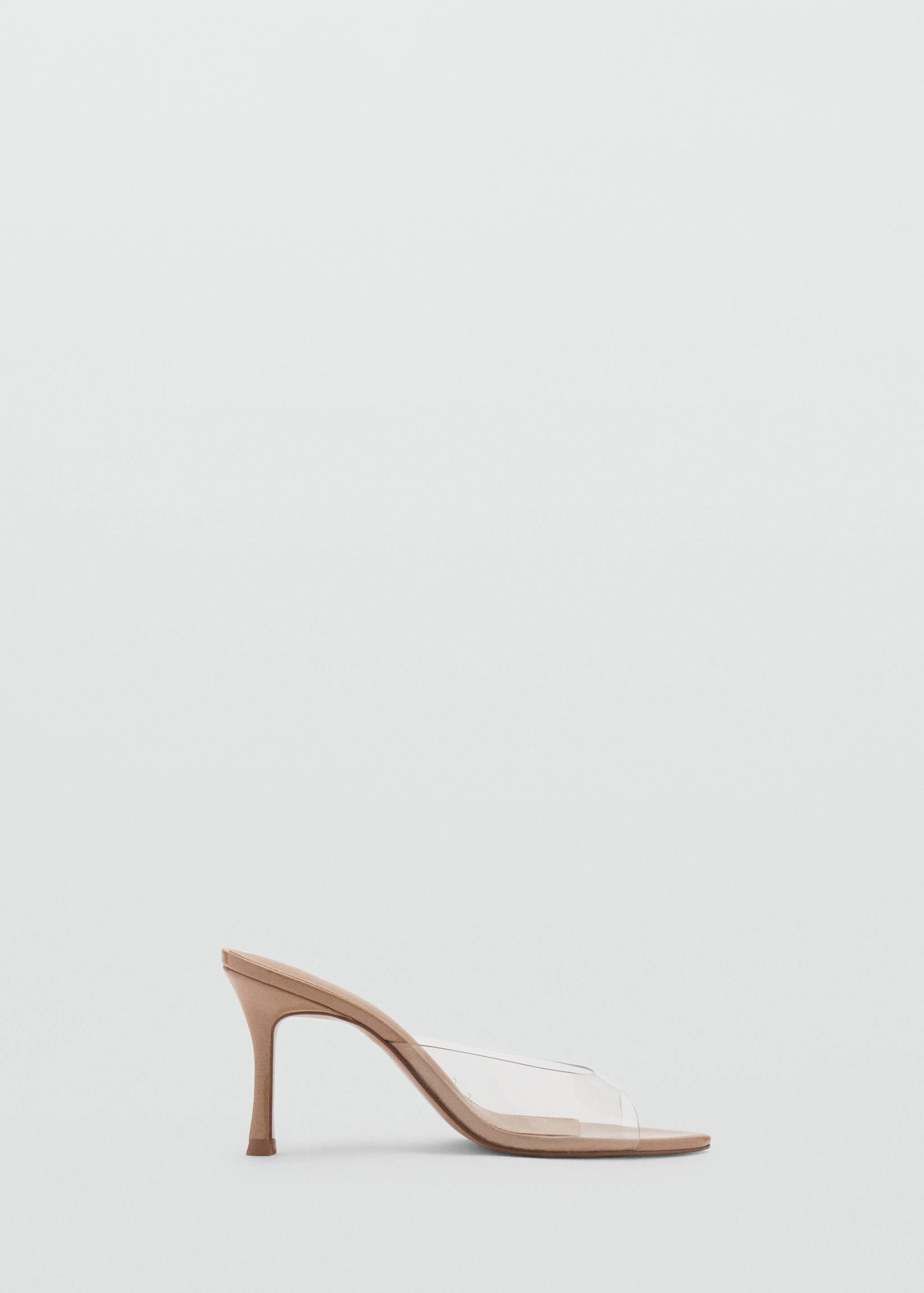 Heeled sandals with vinyl panels - Article without model