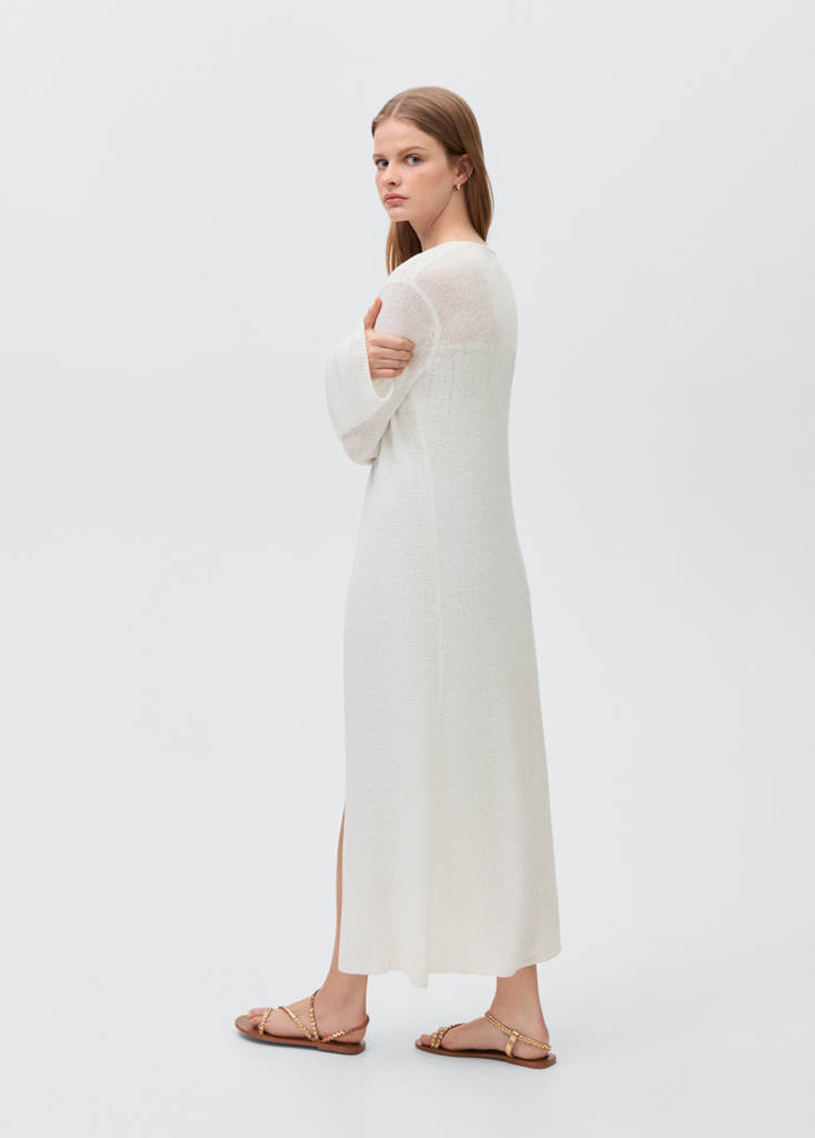 Knit long cardigan — Off White