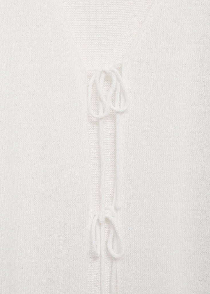 Knit long cardigan — Off White
