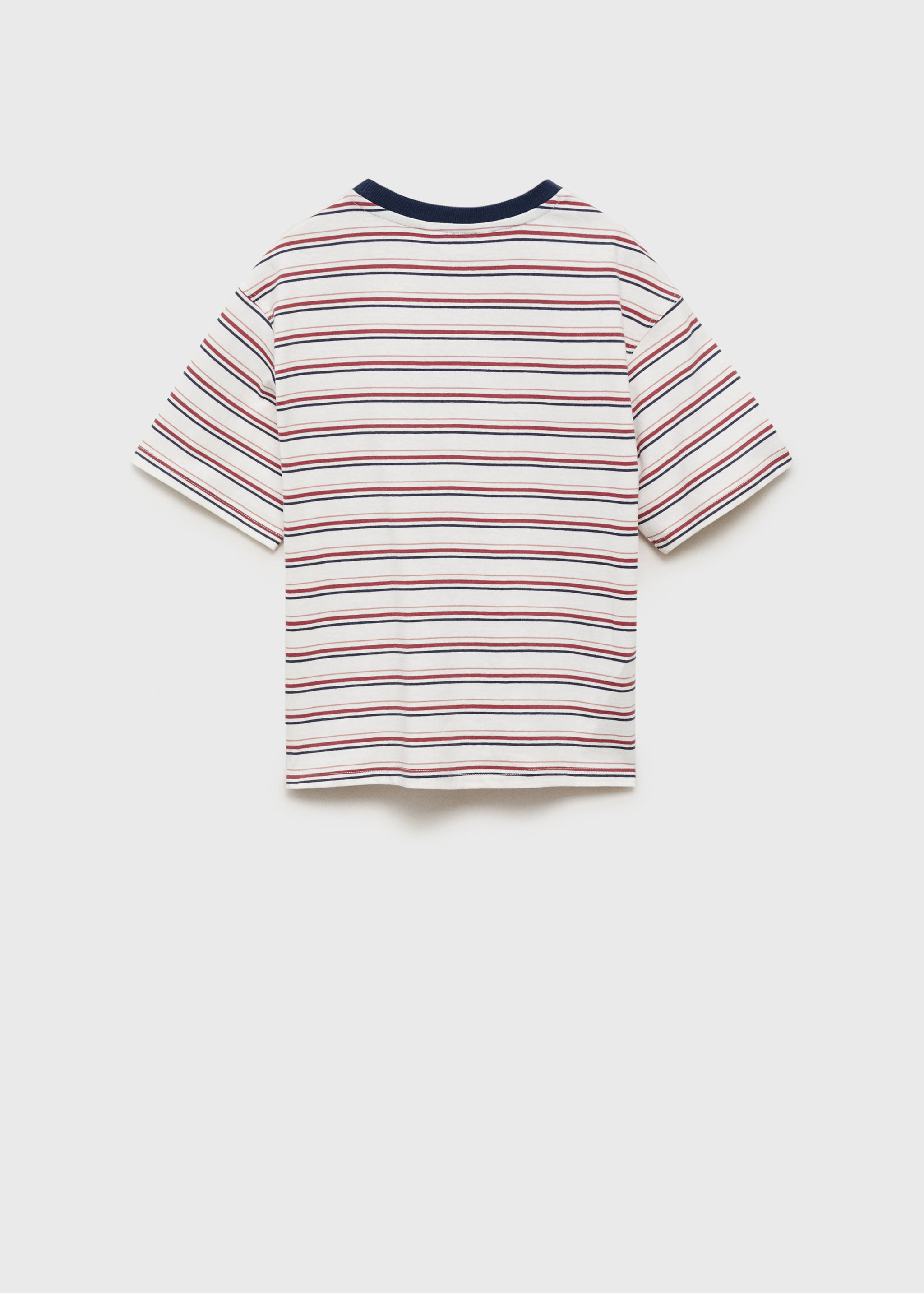 Striped cotton T-shirt - Reverse of the article