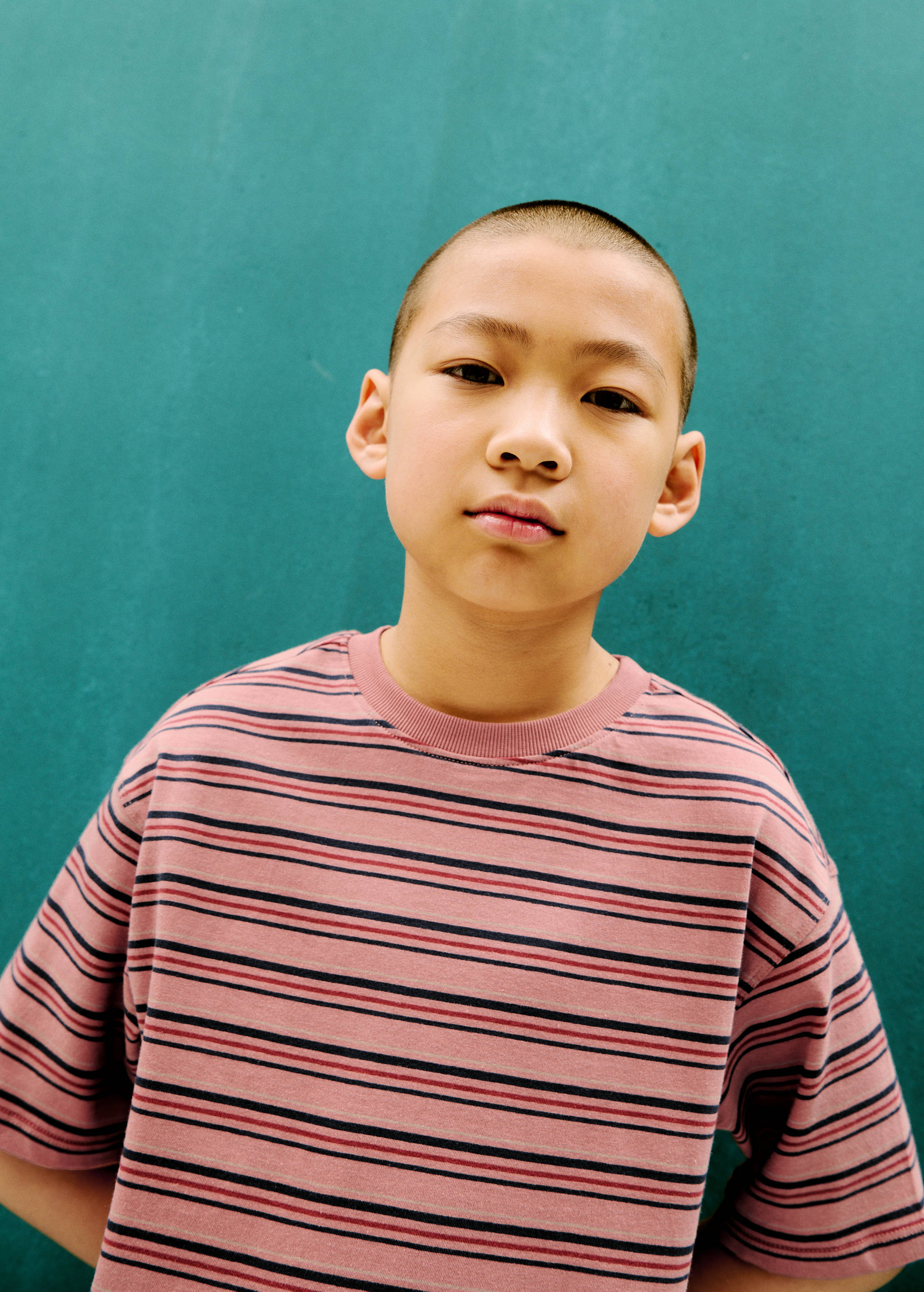 Striped cotton T-shirt - Details of the article 1