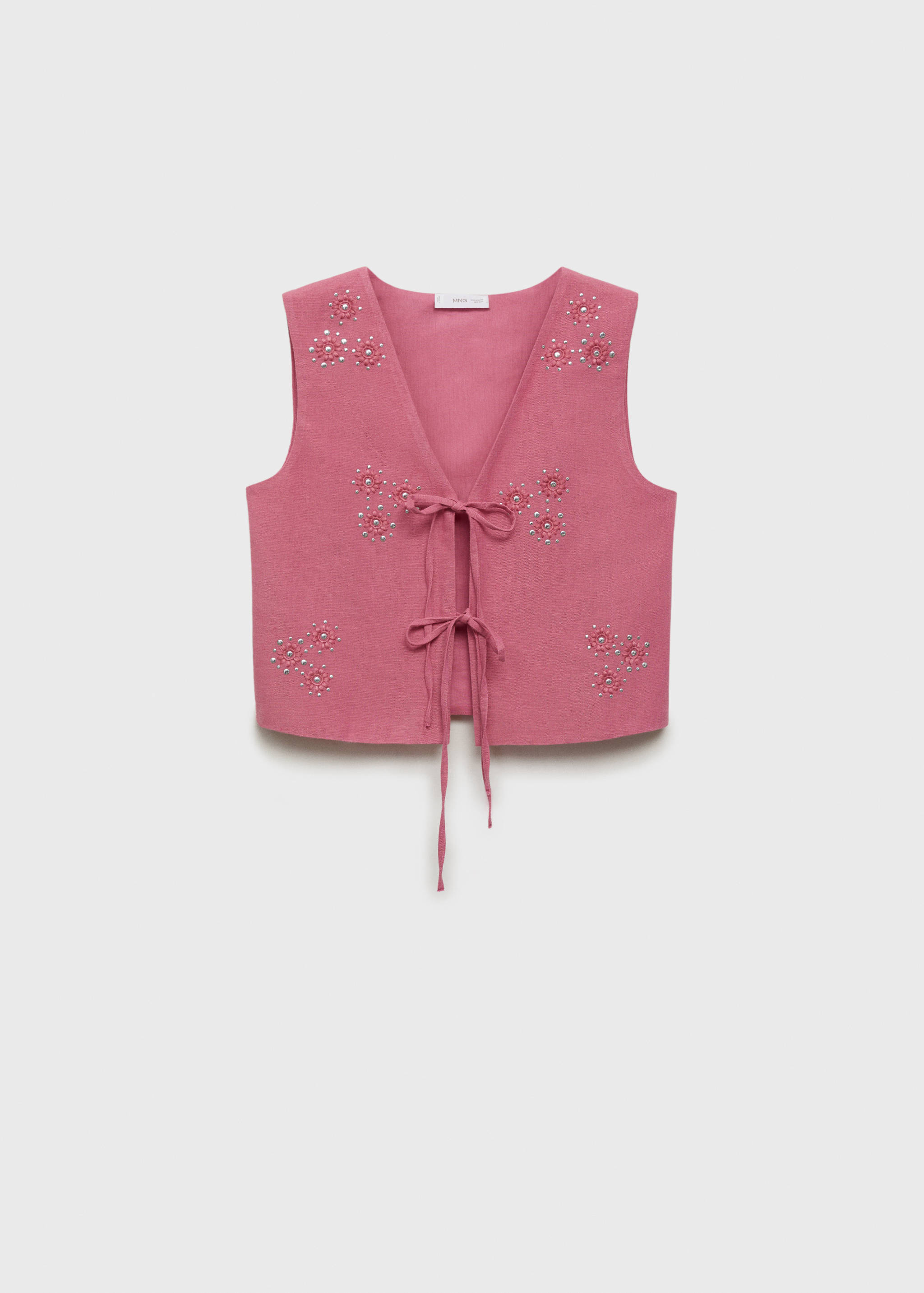 Embroidered vest with bows - Article without model