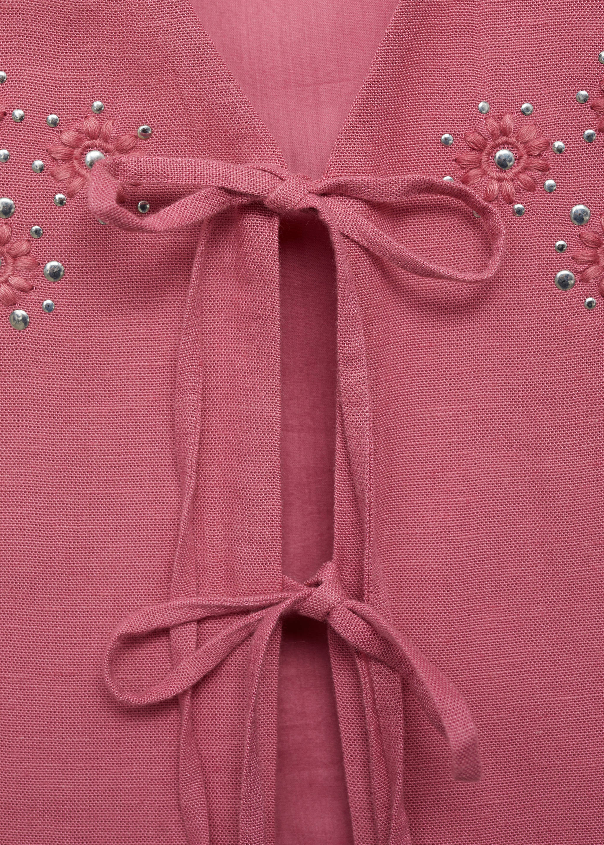 Embroidered vest with bows - Details of the article 0