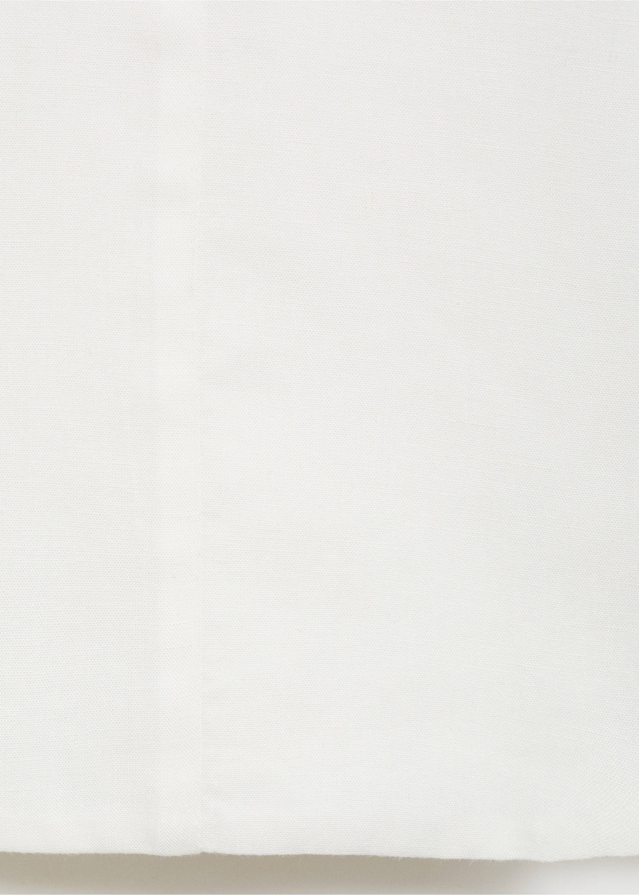 Linen-blend waistcoat - Details of the article 0, Off White. Ref: 87076349-00.