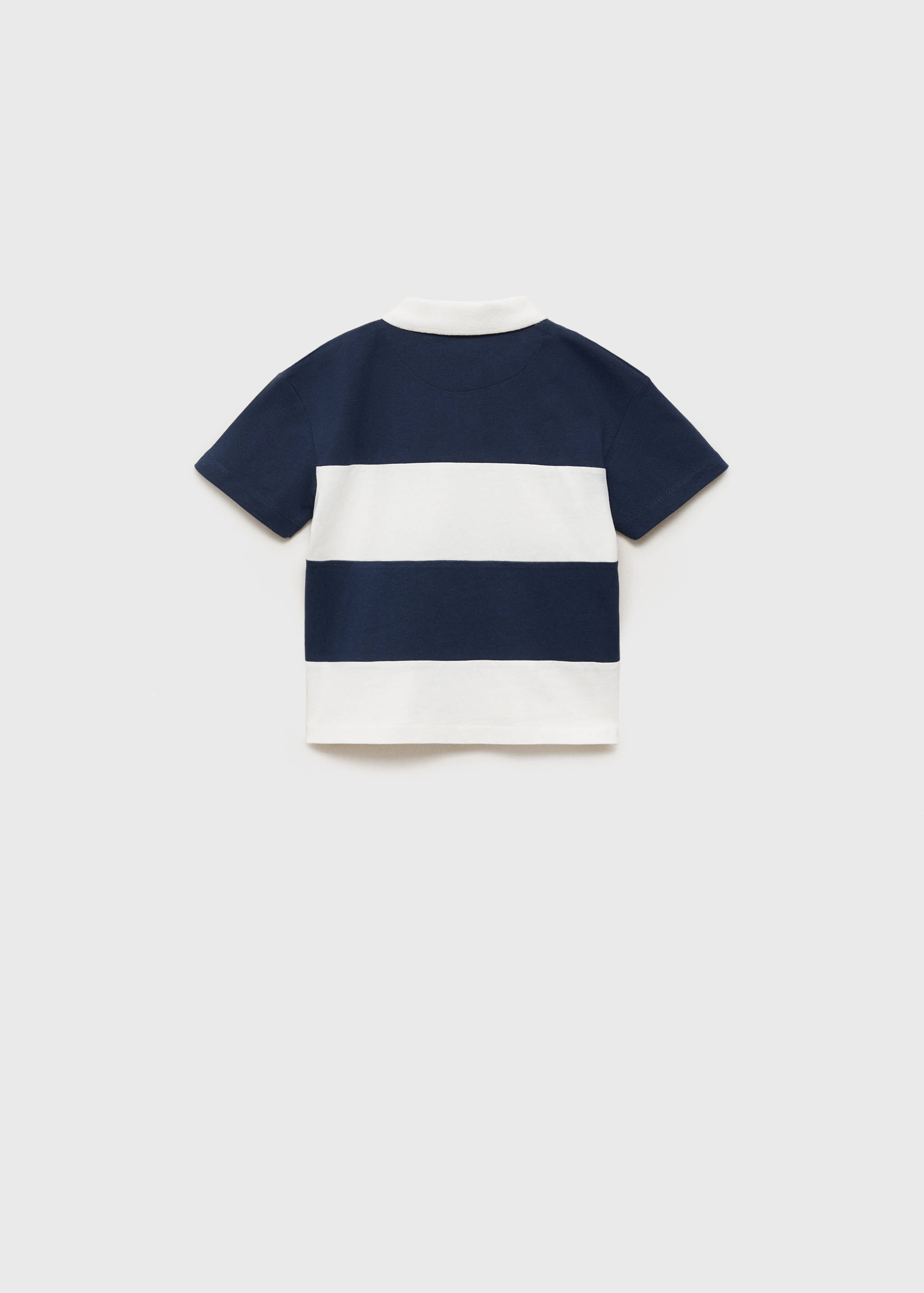 Striped cotton polo shirt - Reverse of the article