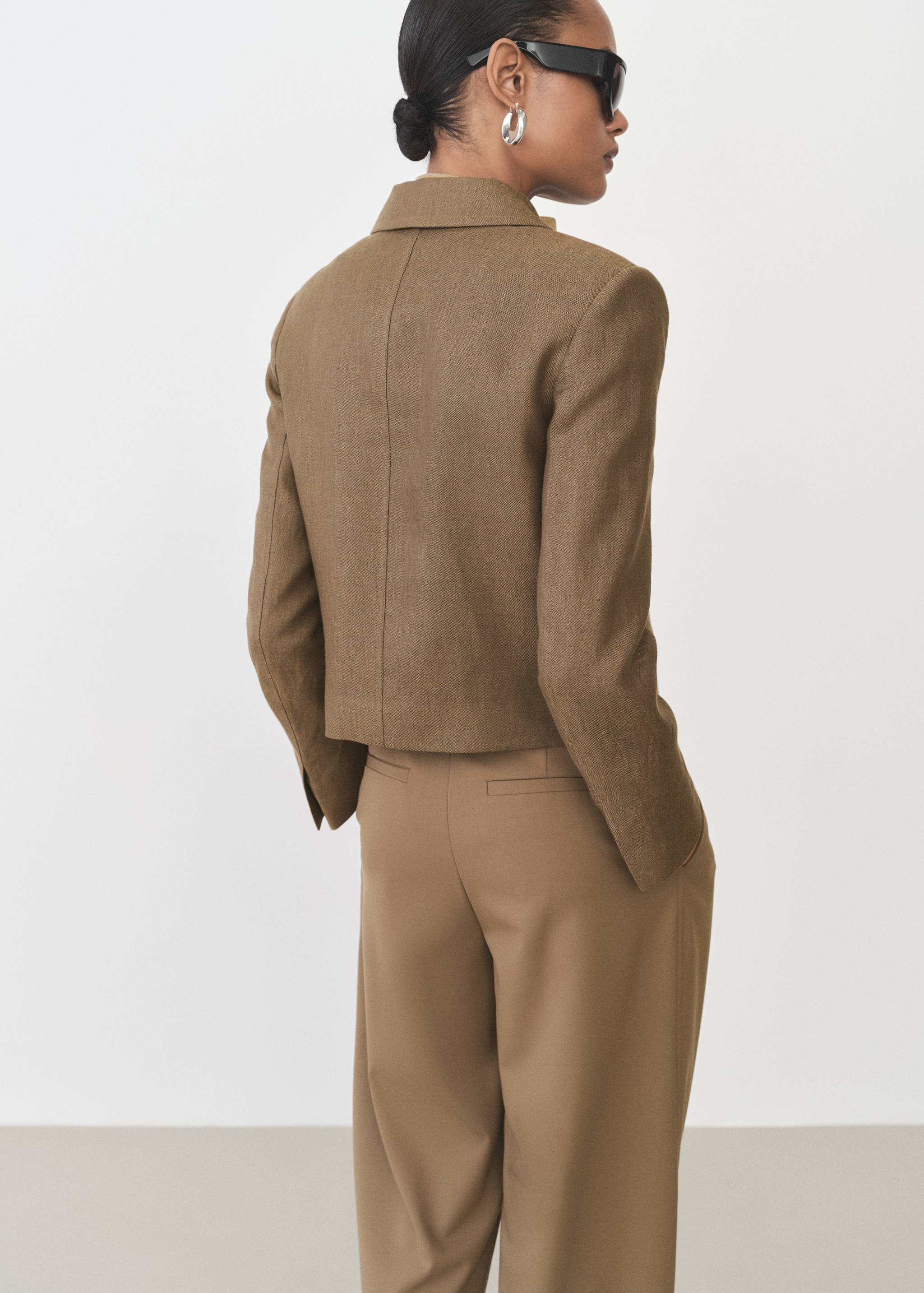 Blazer Crop Leinenmischung - Rückseite des Artikels