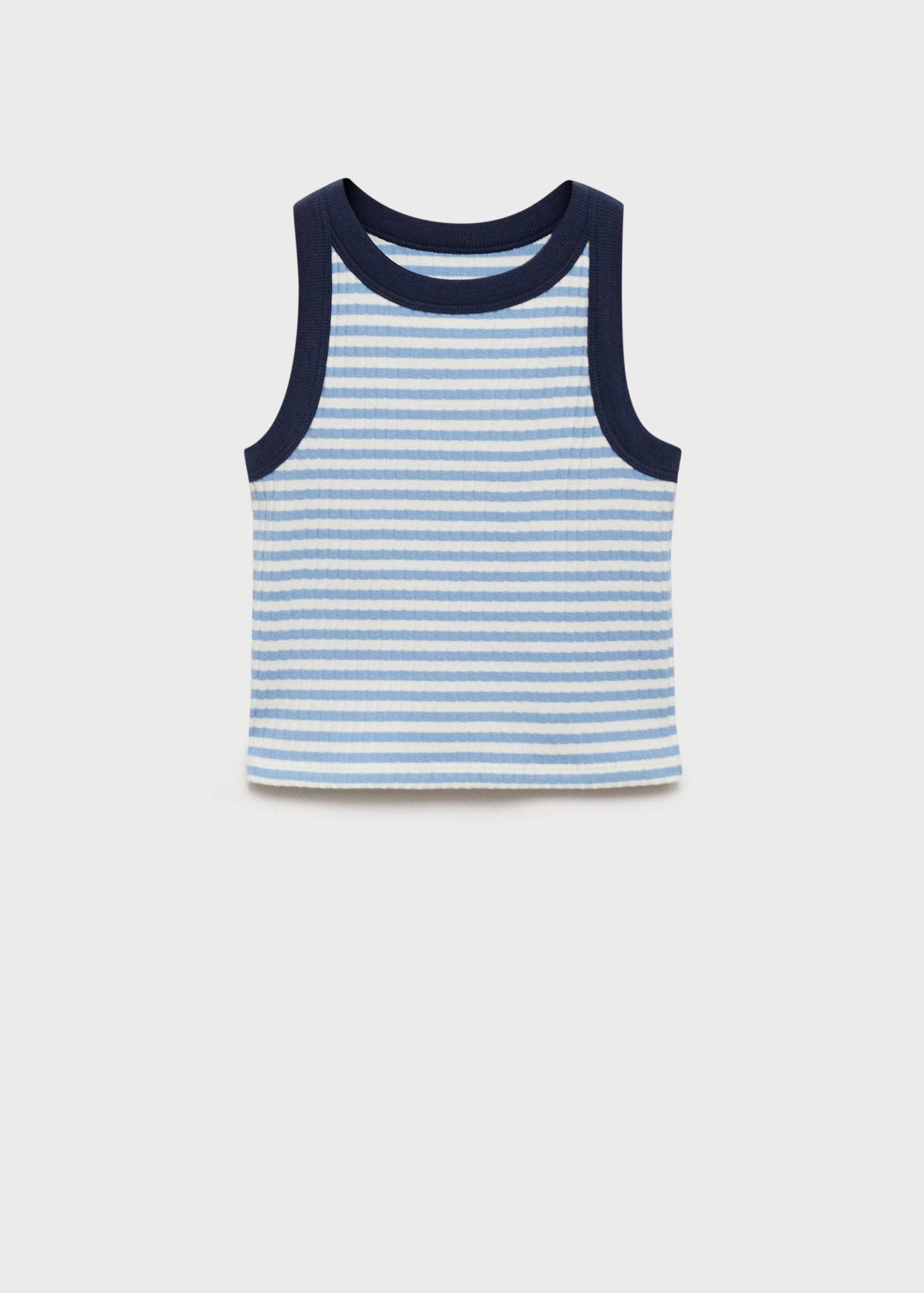 Striped cotton-blend top - Article without model