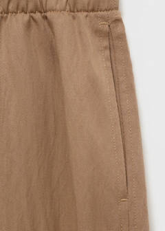 Straight-fit lyocell textured trousers — Medium Brown 11