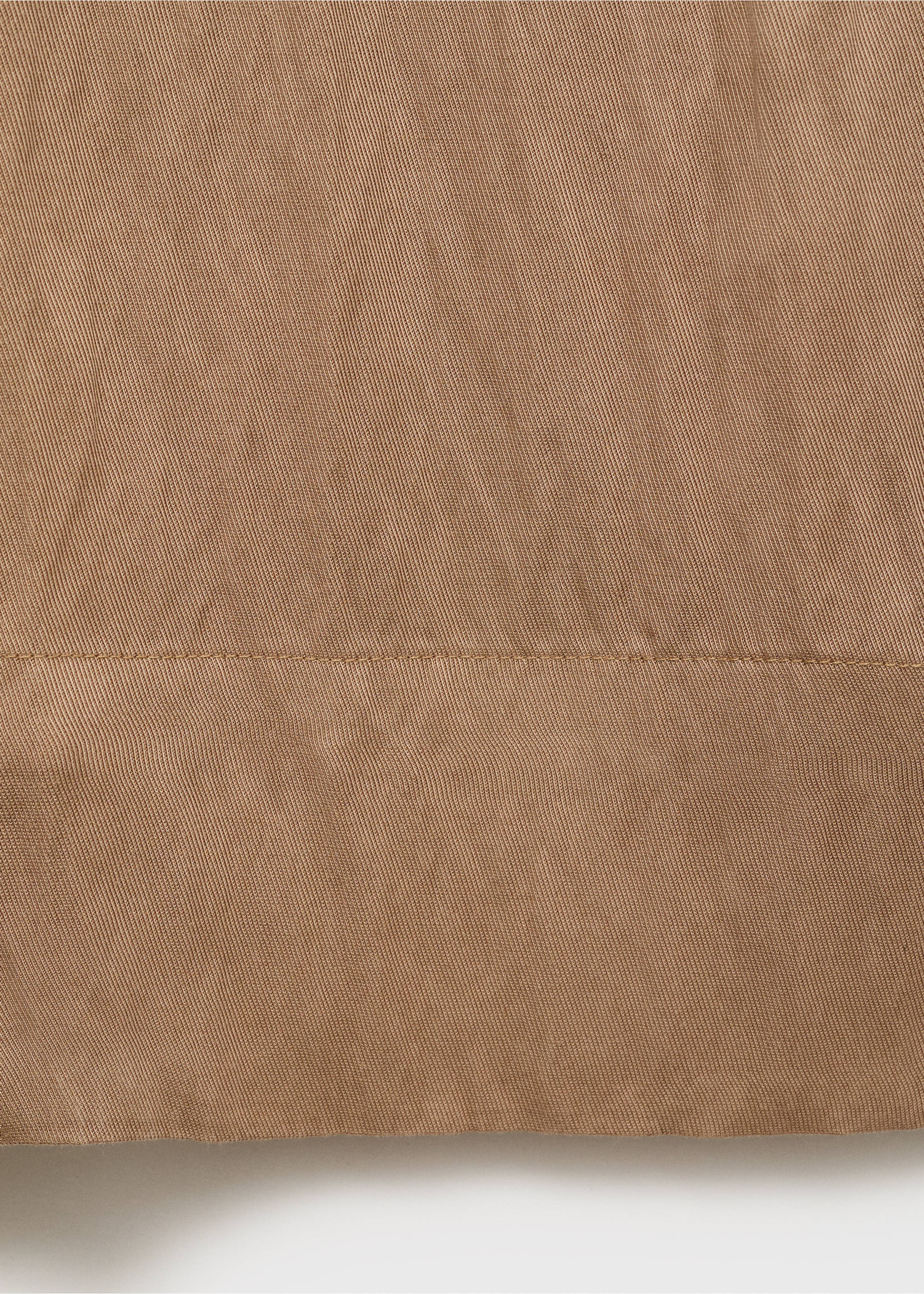 Pantalón recto lyocell textura - Detalle del artículo 0, Topo. Ref: 87076360-00.