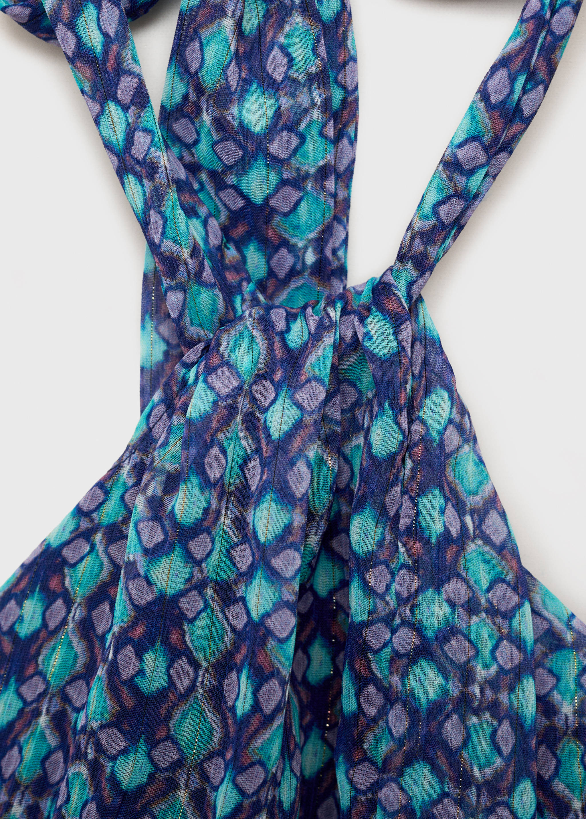 Halter-neck printed top - Details of the article 0