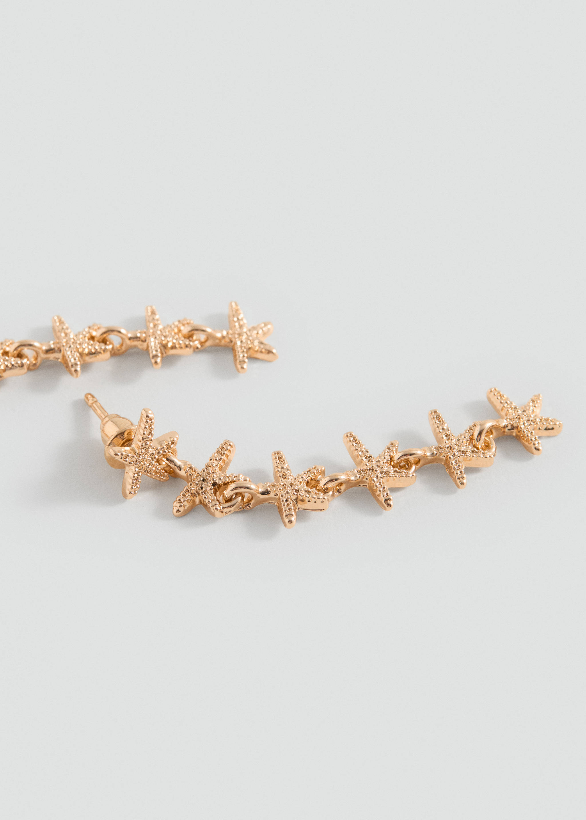 Long star earrings - Medium plane