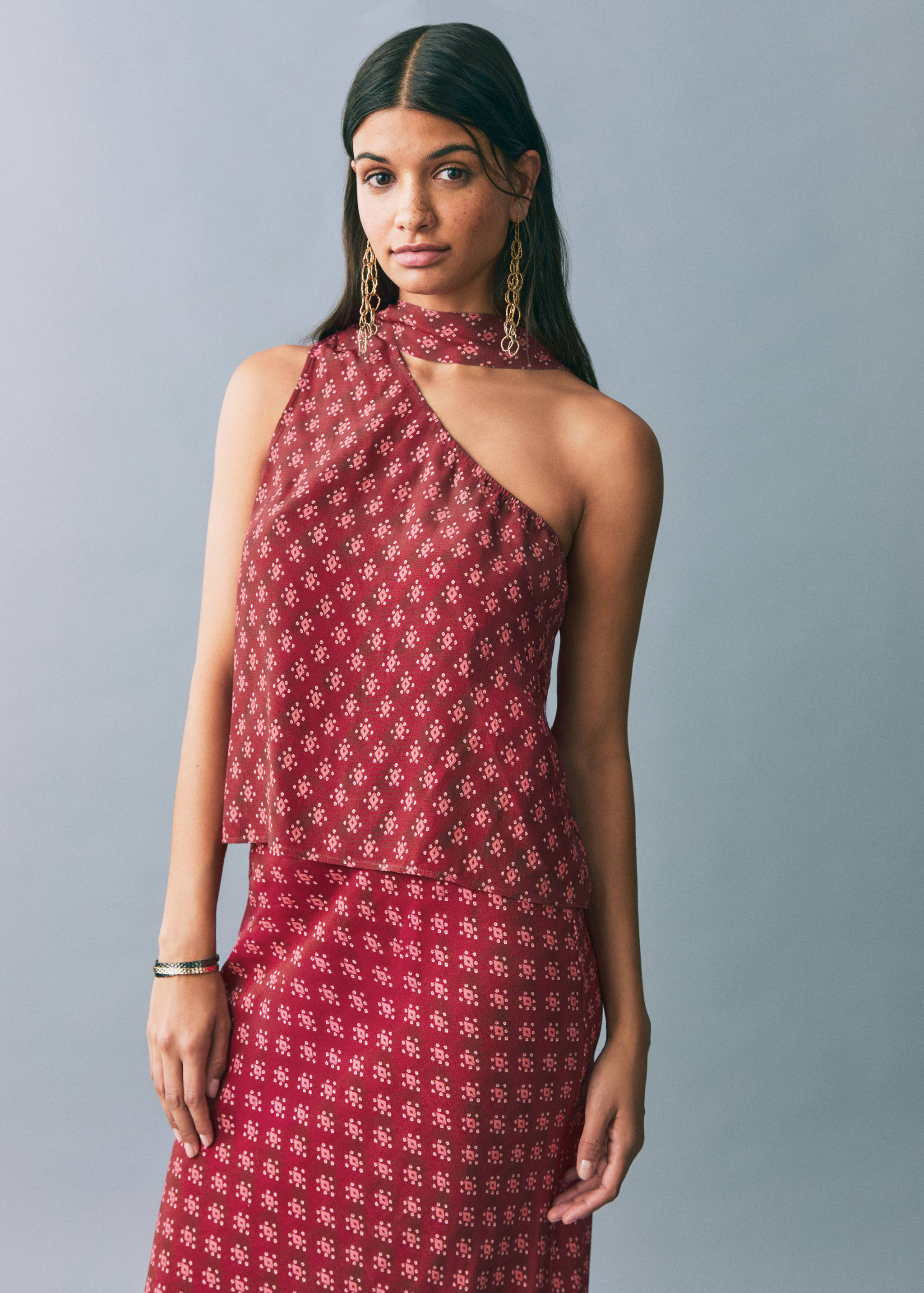 Printed long skirt - Medium plane