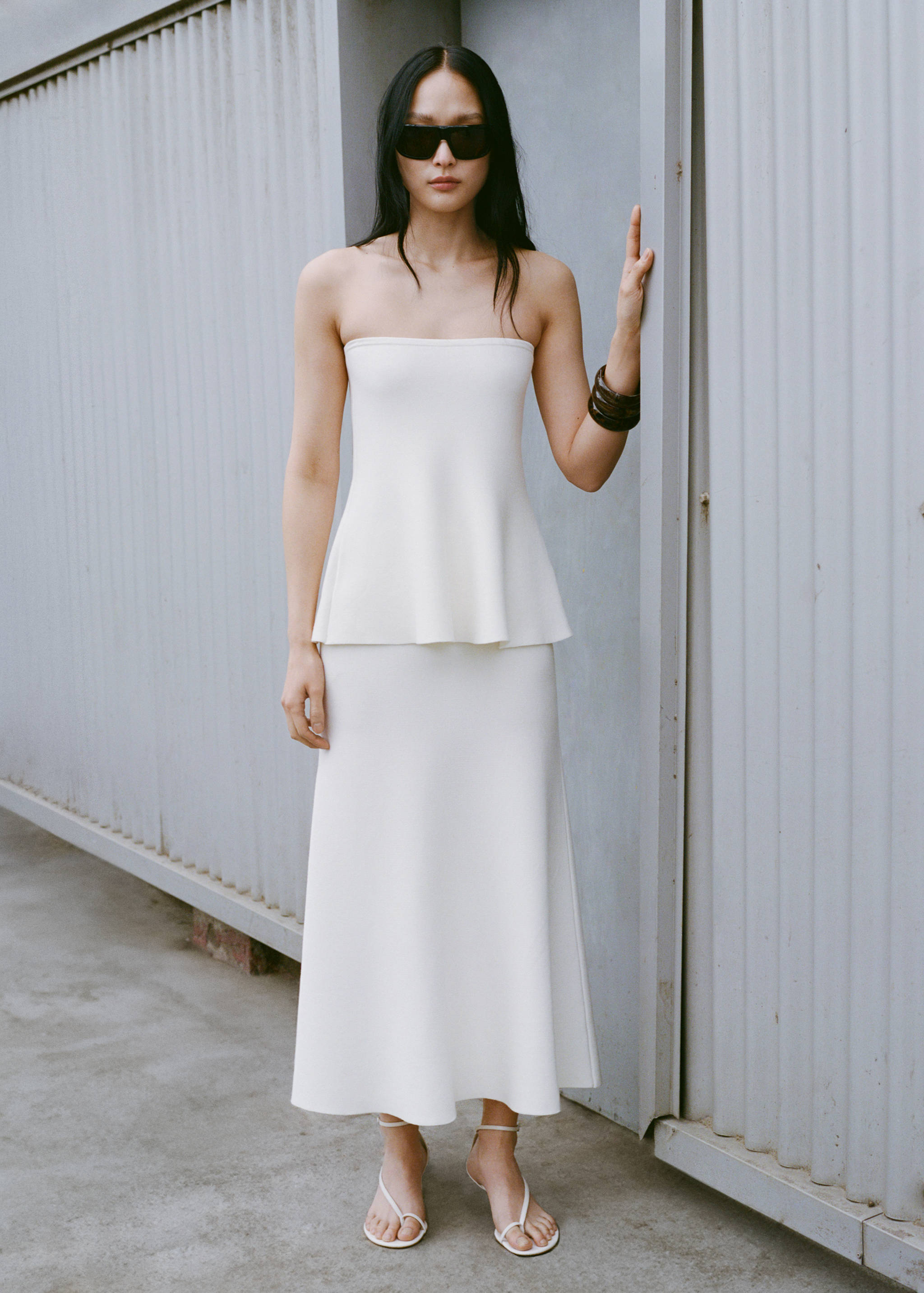 Τοπ με λεπτή πλέξη και peplum - Λεπτομέρεια του προϊόντος 7