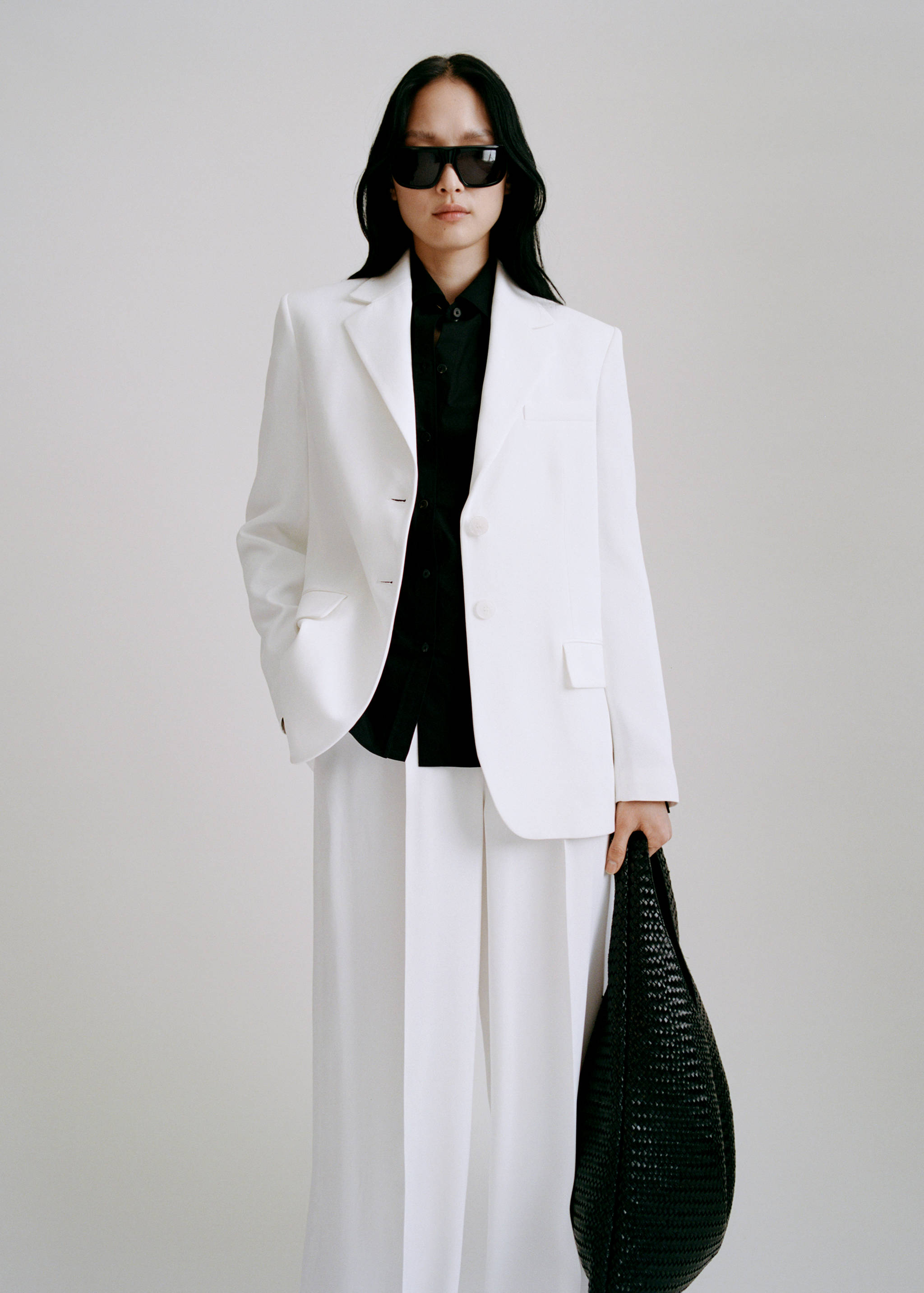 Pantalón traje wide leg pinzas - Detalle del artículo 6