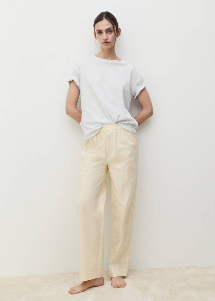 Short-sleeved cotton t-shirt — Vanilla