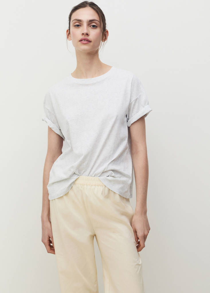Short-sleeved cotton t-shirt — Vanilla