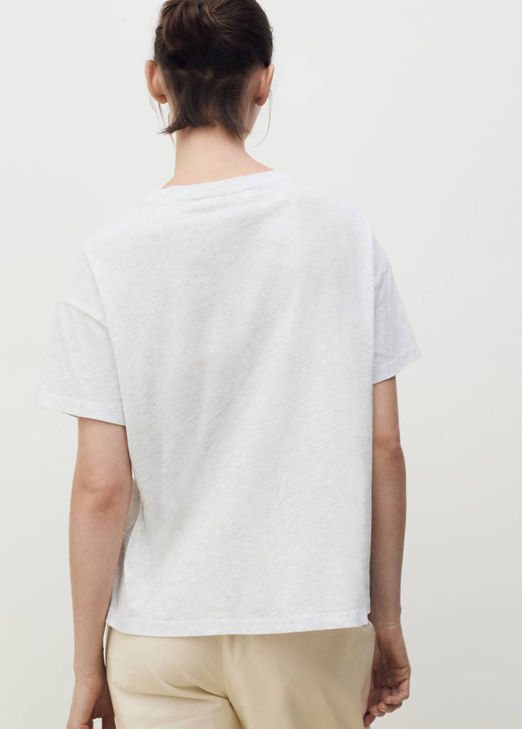 Short-sleeved cotton t-shirt — Vanilla