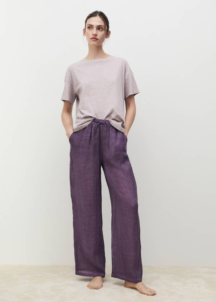 Short-sleeved cotton t-shirt — Lilac