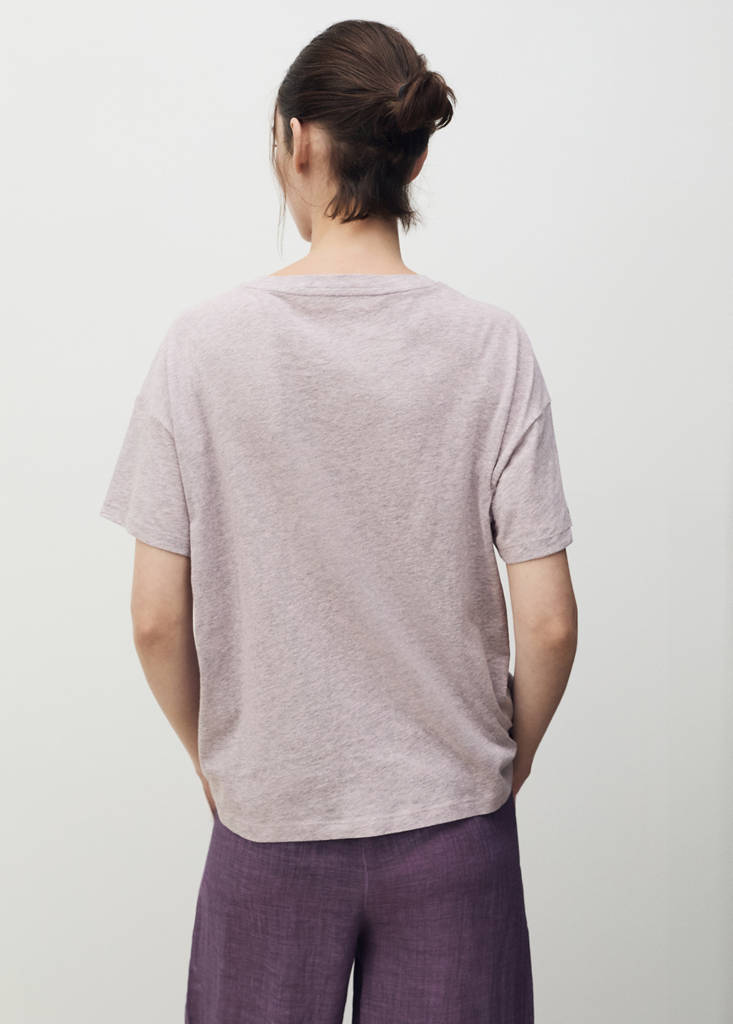 Short-sleeved cotton t-shirt — Lilac