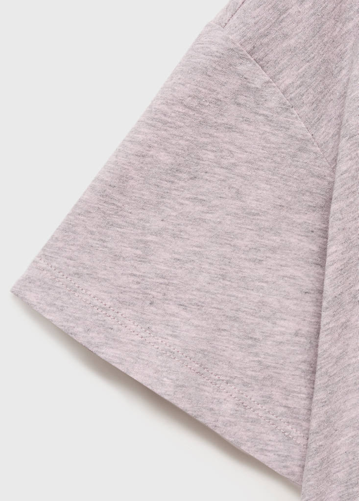 Short-sleeved cotton t-shirt — Lilac