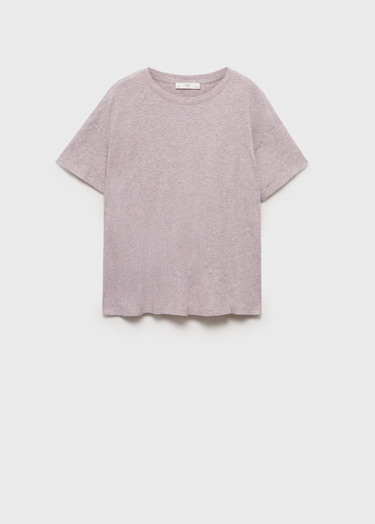 Short-sleeved cotton t-shirt — Lilac