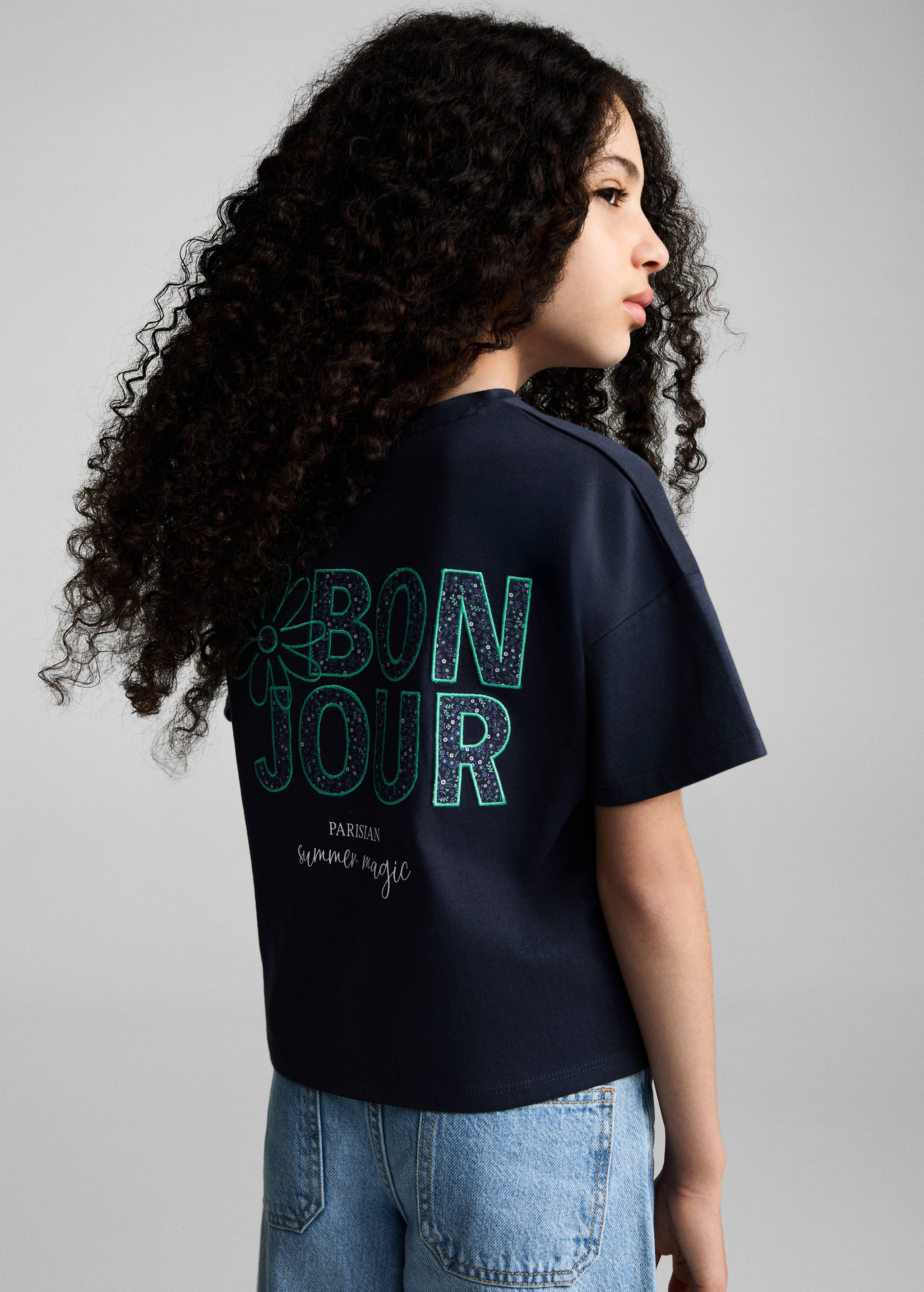 Message cotton T-shirt - Reverse of the article