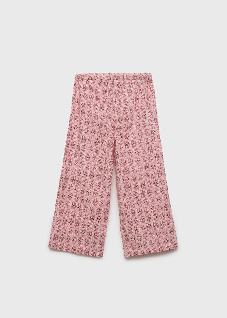 Printed cotton trousers — Pink