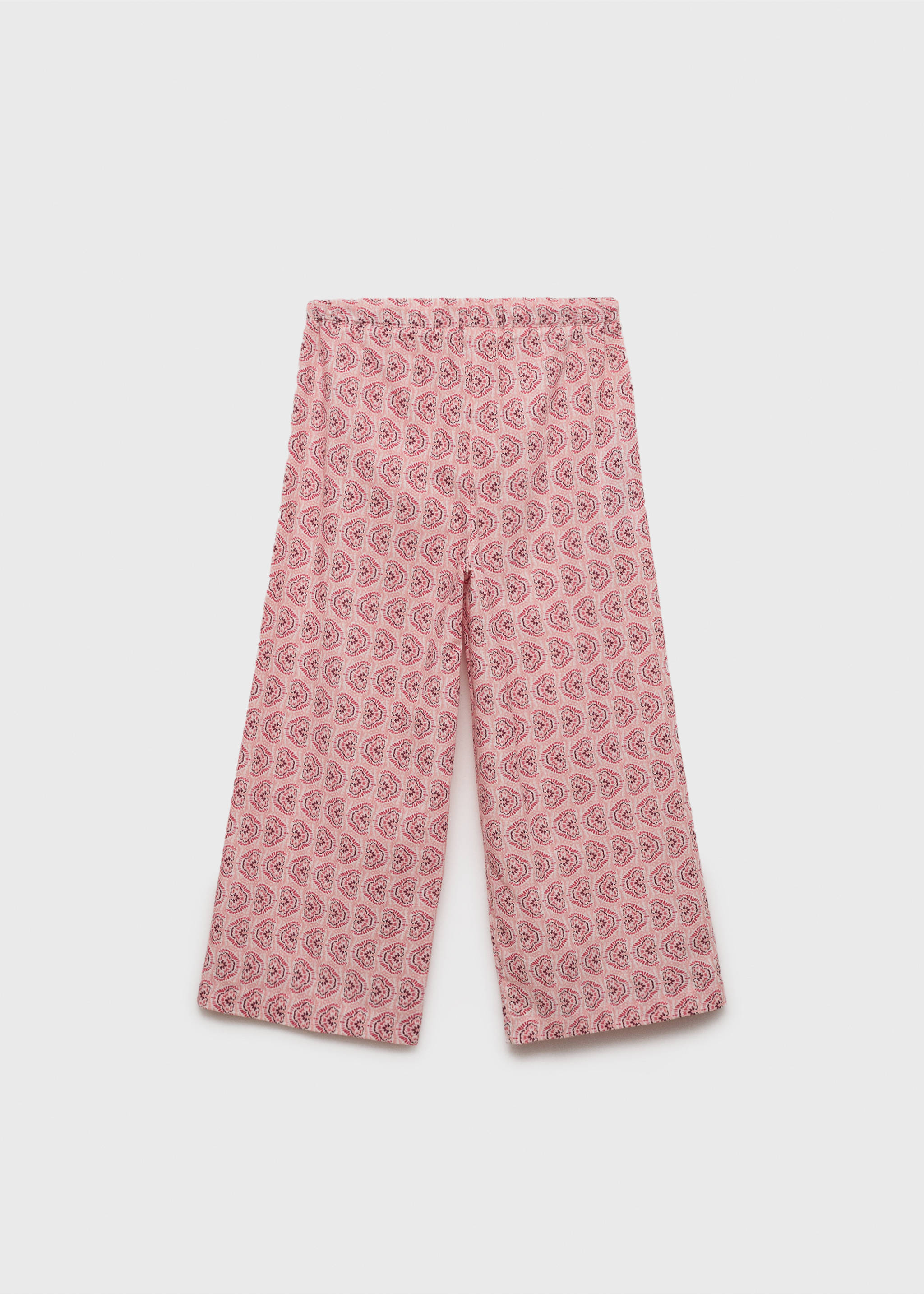 Pantalón algodón estampado - Reverso del artículo, Rosa. Ref: 87076714-00.