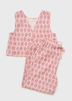 Printed cotton trousers — Pink 4