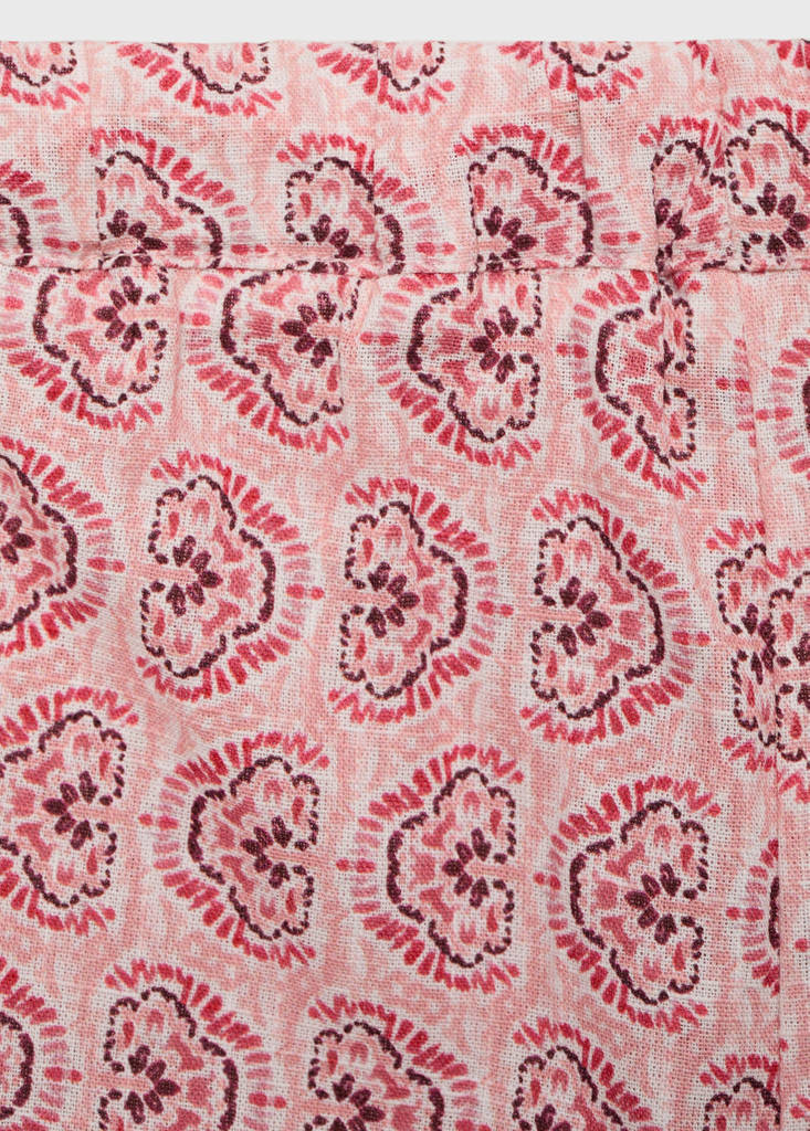 Printed cotton trousers — Pink