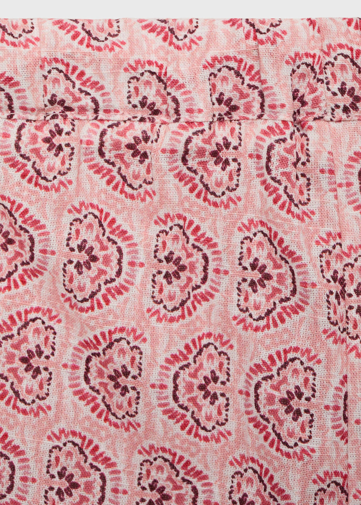 Printed cotton trousers — Pink