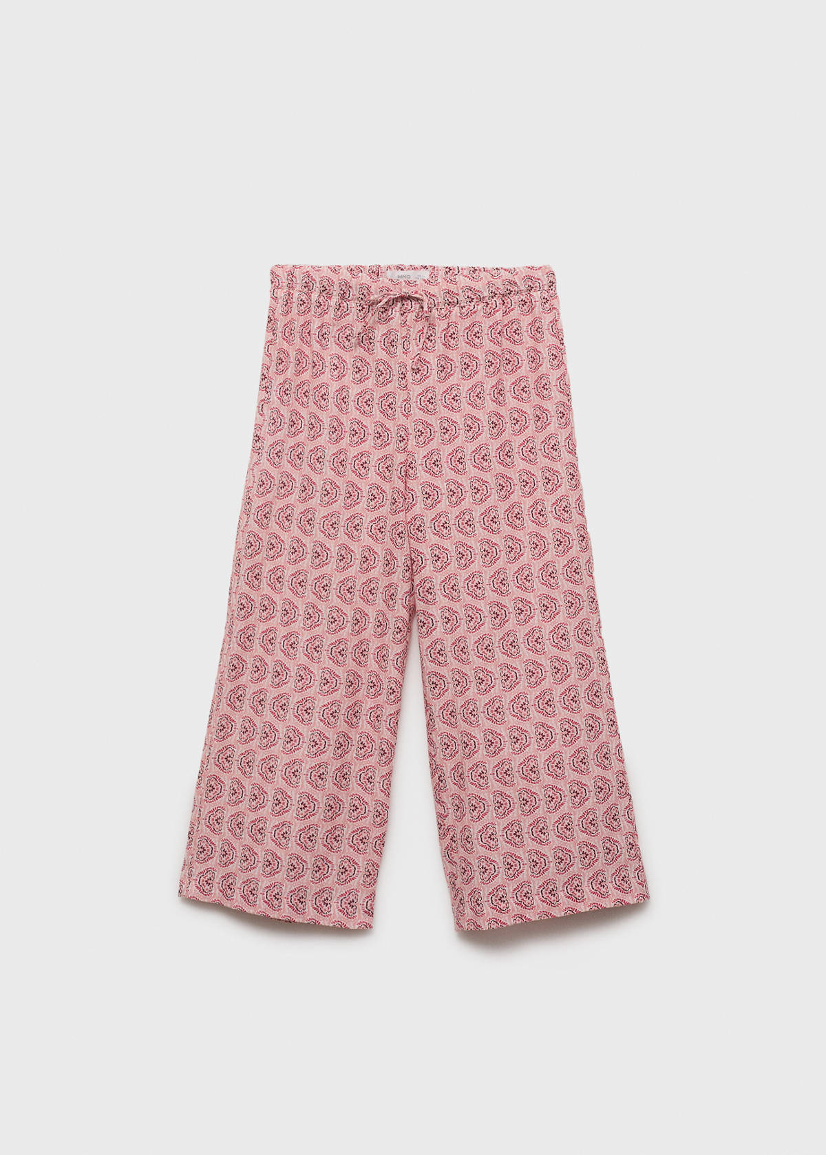 Printed cotton trousers — Pink