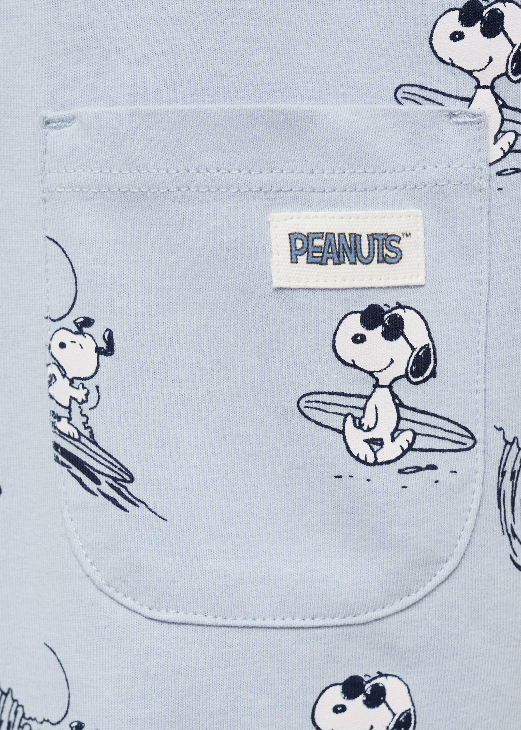 Pijama corto Snoopy - Detalle del artículo 0, Azul. Ref: 87076718-00.