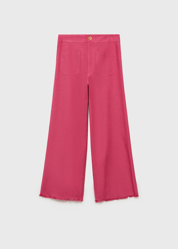 MANGO KIDS - Jupe-culotte lin fraise - 10 - Fille