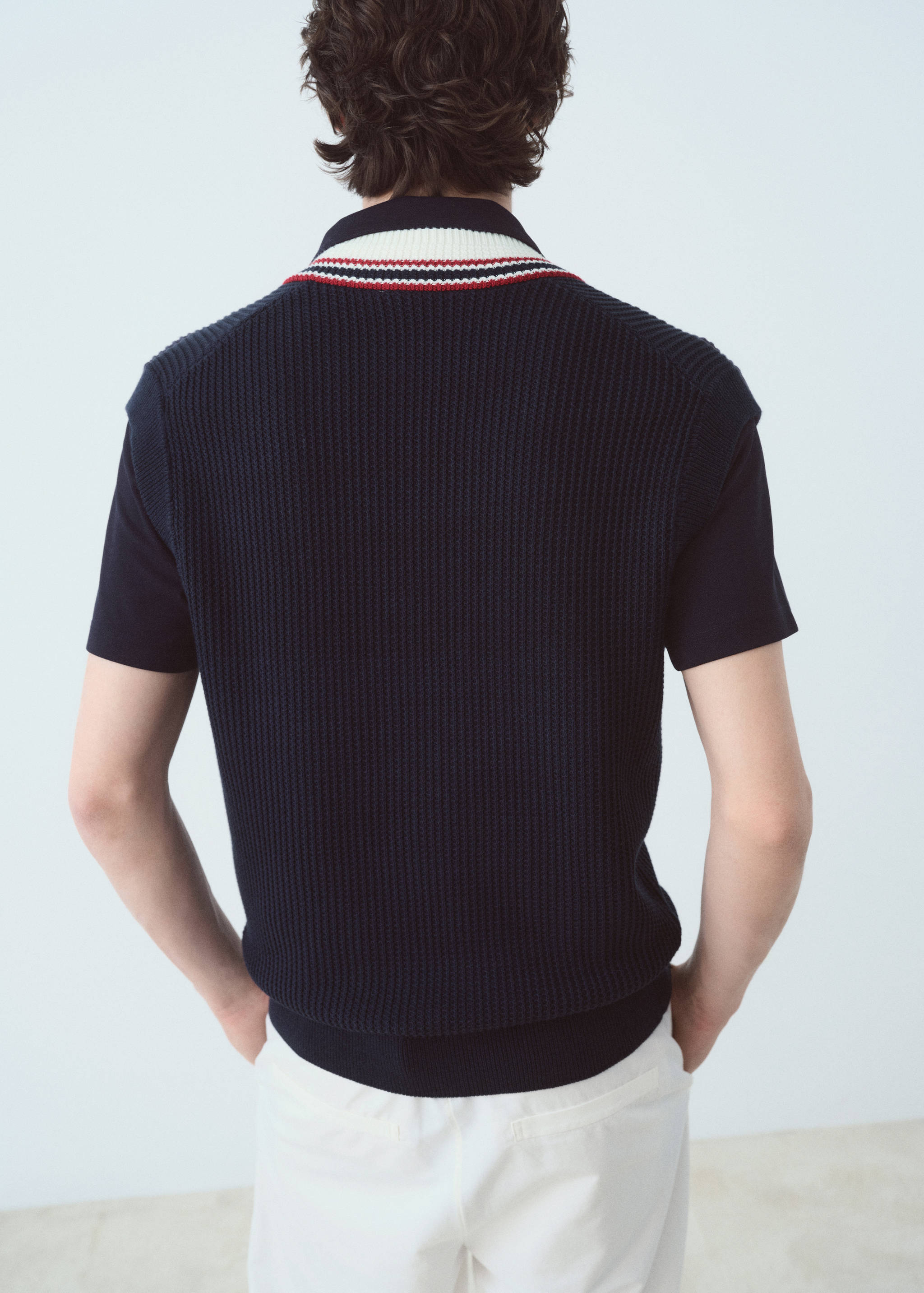 Gilet maille col V - Verso de l’article