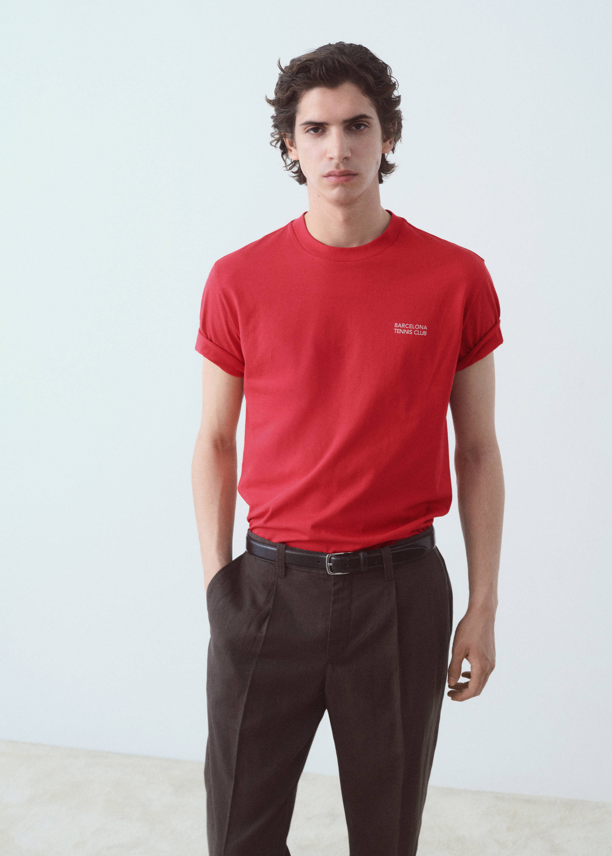 Printed text T-shirt - Medium plane