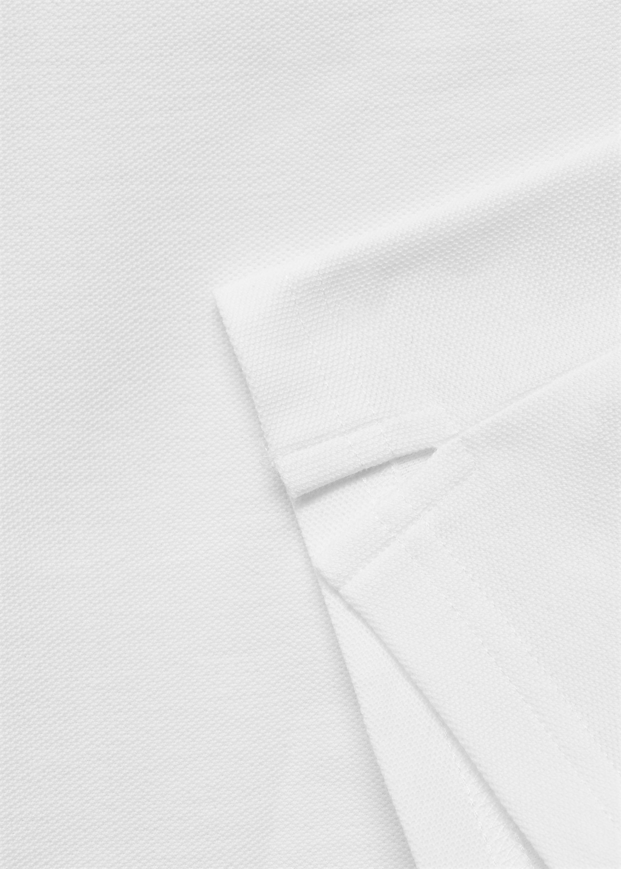 Contrasting neck cotton polo shirt - Details of the article 0