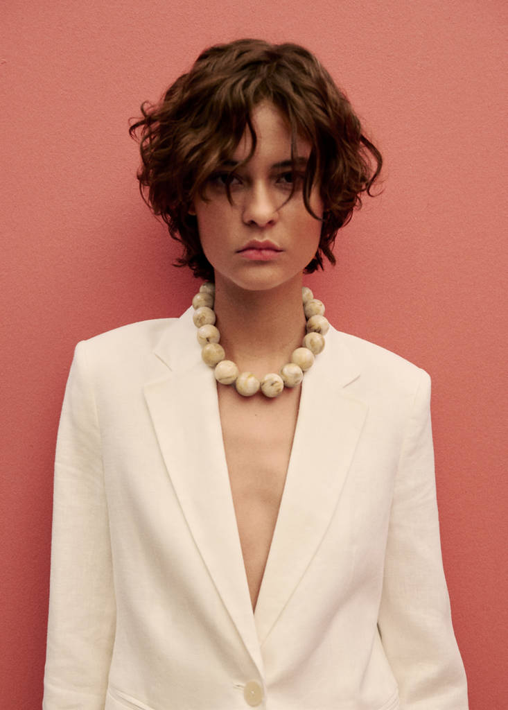 Linen suit jacket — Off White