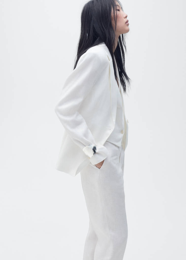 Linen suit jacket — Off White