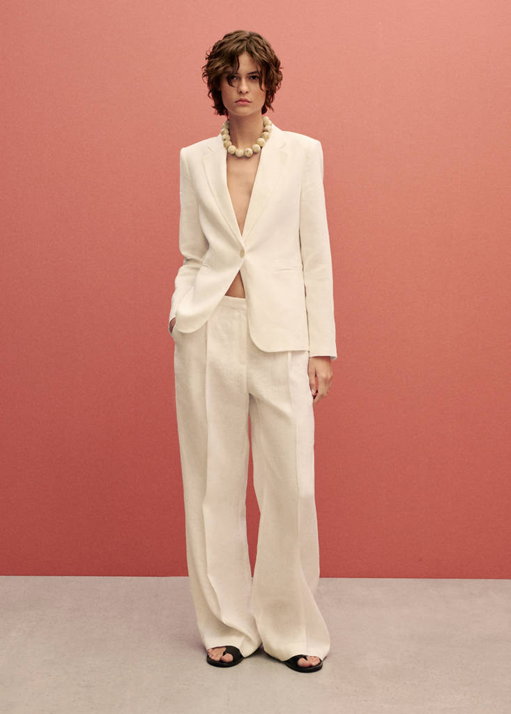 Linen suit jacket — Off White
