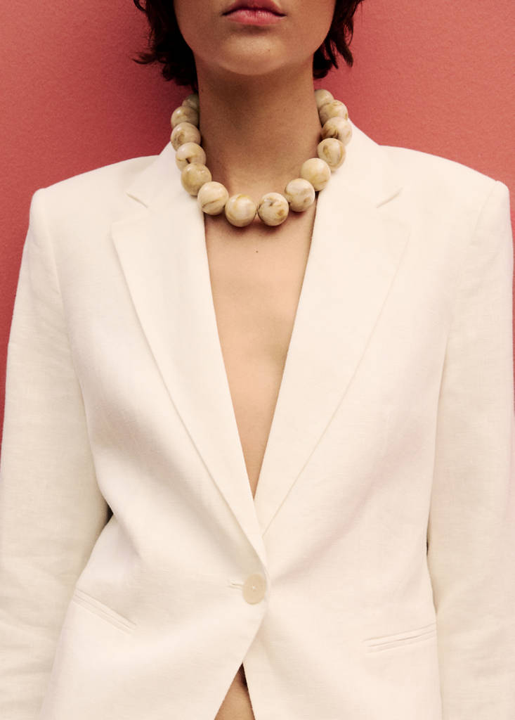 Linen suit jacket — Off White