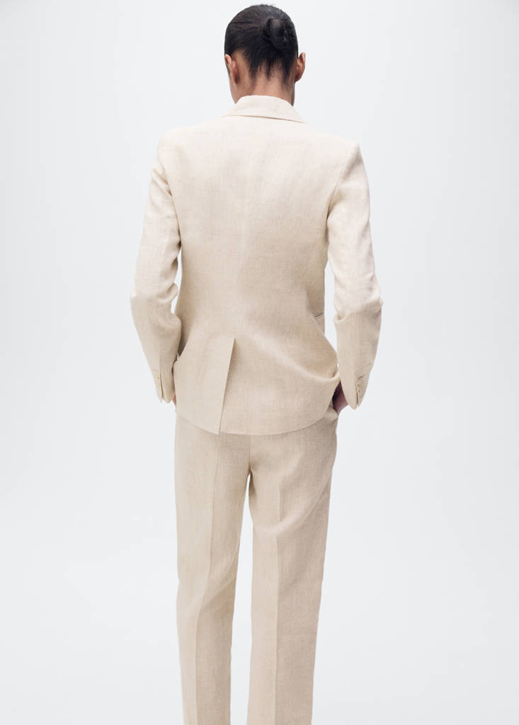 Linen suit jacket — Light/Pastel Grey