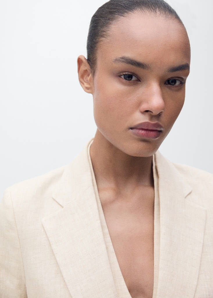 Linen suit jacket — Light/Pastel Grey