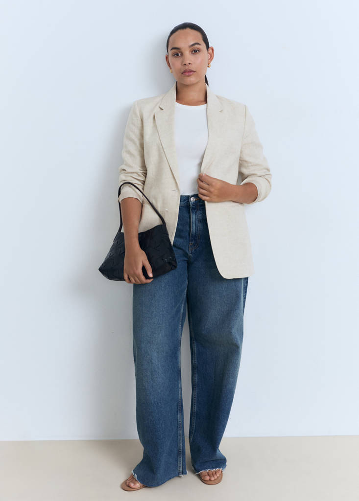 Linen suit jacket — Light/Pastel Grey