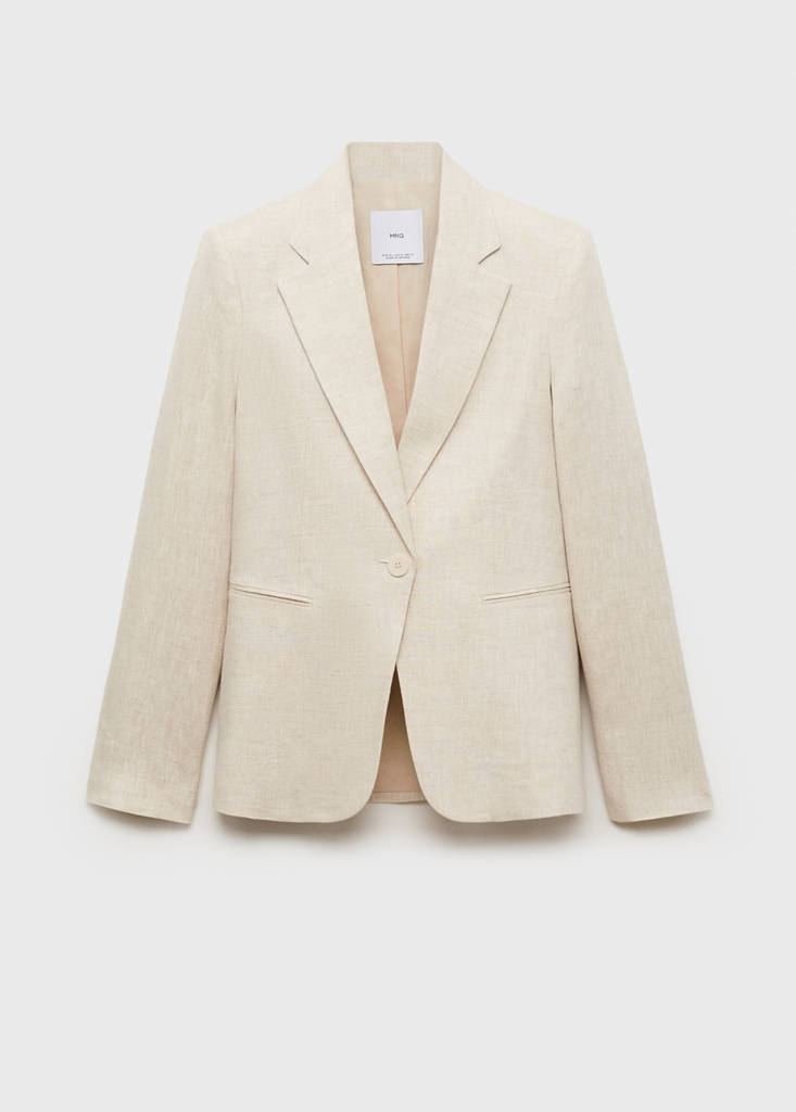 Linen suit jacket — Light/Pastel Grey